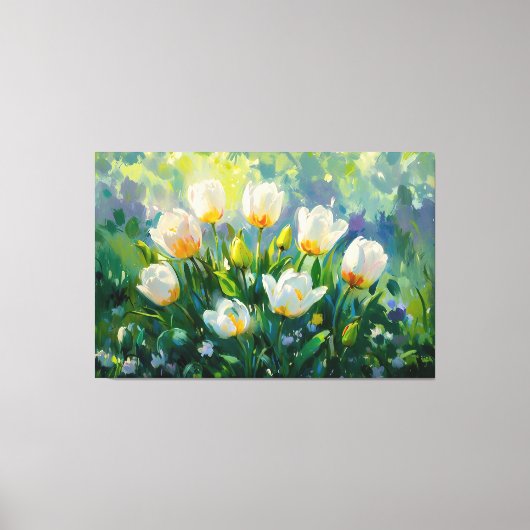*~* Bouquet Tulips TV2 Stretched Canvas Print Leinwanddruck (Vorderseite)