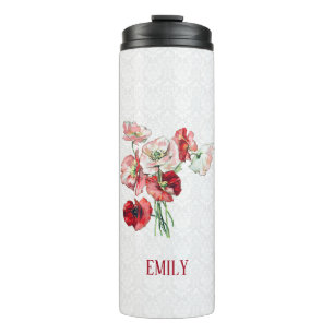 Bouquet- und Damaskusmuster Thermosbecher