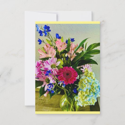 Bouquet Vielen Dank Hinweis Dankeskarte (Vorderseite)