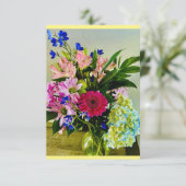 Bouquet Vielen Dank Hinweis Dankeskarte (Stehend Vorderseite)