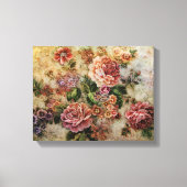 Bouquet Vintager Rose Leinwanddruck (Vorderseite)