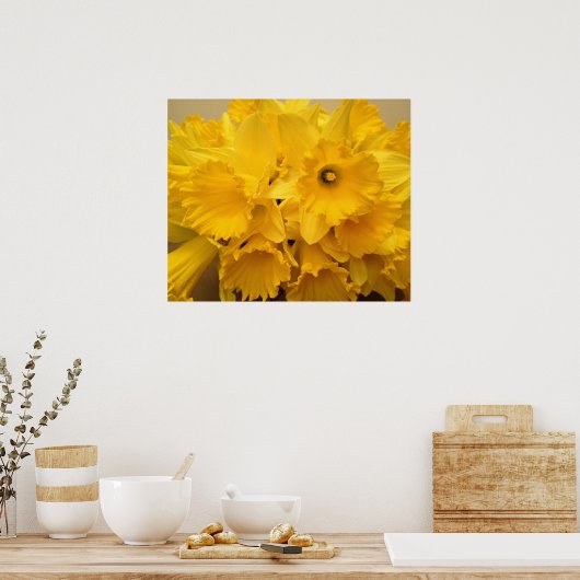 Bouquet von Affodils Poster (Küche)