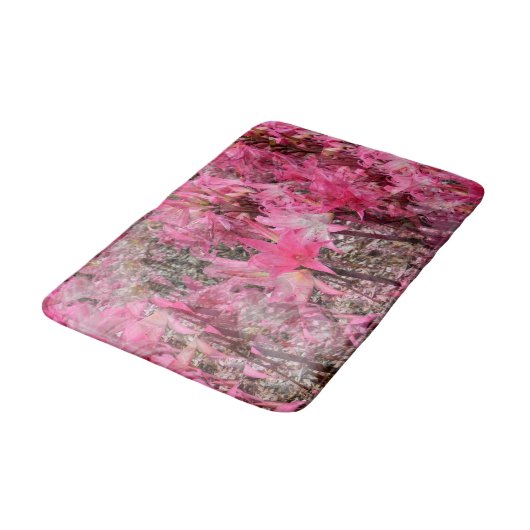 Bouquet von Amaryllis...... Badematte (Schrägansicht)