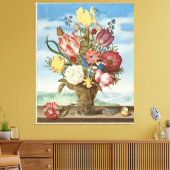 Bouquet von Blume an einer Kante Leinwanddruck (Insitu (Wohnzimmer))