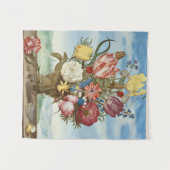 Bouquet von Blume an einer Kante Wandteppich (Vorderseite (Horizontal))