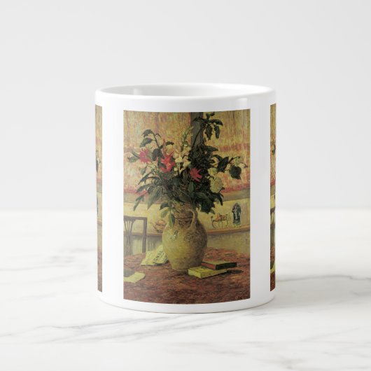 Bouquet von Blume an Window von Maxine Maufra Jumbo-Tasse (Vorderseite)