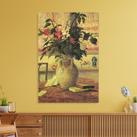 Bouquet von Blume an Window von Maxine Maufra Leinwanddruck (Insitu (Wohnzimmer))