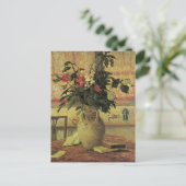 Bouquet von Blume an Window von Maxine Maufra Postkarte (Stehend Vorderseite)