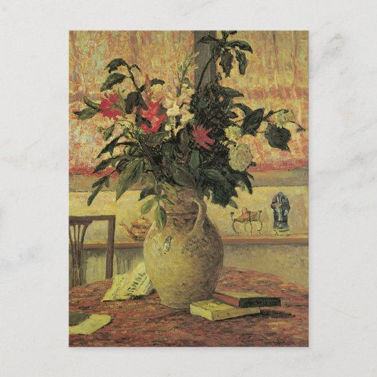 Bouquet von Blume an Window von Maxine Maufra Postkarte (Vorderseite)