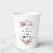 Bouquet von Blume Brautparty Paper Cups Pappbecher (Rückseite)