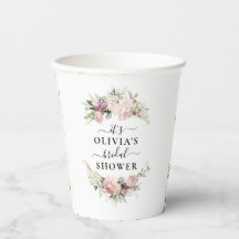 Bouquet von Blume Brautparty Paper Cups