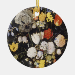 Bouquet von Blume in einer Erdenware-Vase Keramik Ornament