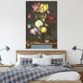 Bouquet von Blume in einer Glasvase Leinwanddruck (Insitu (Schlafzimmer))
