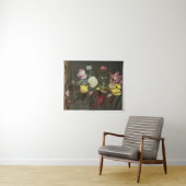 Bouquet von Blume in einer Glasvase Wandteppich (Beispiel (Horizontal))