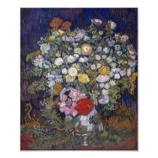 Bouquet von Blume in einer Vase | Van Gogh | Fotodruck (Vorne)