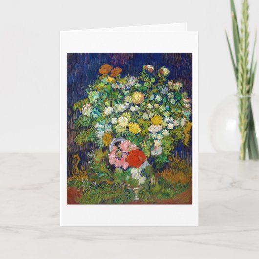 Bouquet von Blume in einer Vase, Van Gogh Karte (Vorderseite)