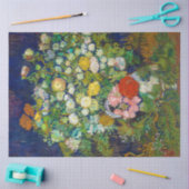 Bouquet von Blume in einer Vase, Van Gogh Seidenpapier (Basteln)