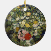 Bouquet von Blume in einer Vase | Vincent van Gogh Keramik Ornament (Hinten)