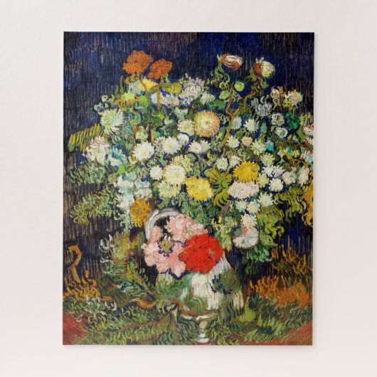 Bouquet von Blume in einer Vase von Vincent Van Go Puzzle (Vertikal)