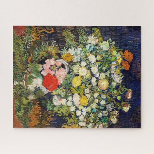 Bouquet von Blume in einer Vase von Vincent Van Go Puzzle (Horizontal)