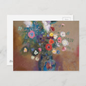 Bouquet von Blume - Odilon Redon Postkarte (Vorne/Hinten)