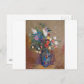 Bouquet von Blume - Odilon Redon Postkarte (Vorne/Hinten)
