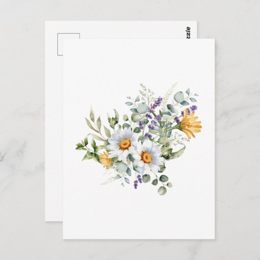 Bouquet von Blume Postkarte (Vorne/Hinten)