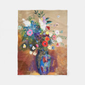 Bouquet von Blume von Odilon Redon Fleecedecke (Vorderseite)