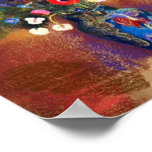 Bouquet von Blume von Odilon Redon Poster (Ecke)