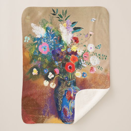 Bouquet von Blume von Odilon Redon Sherpadecke (Vorderseite)