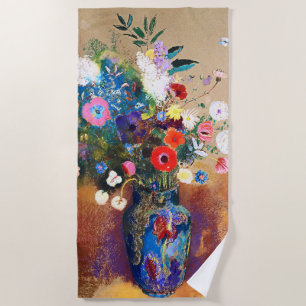 Bouquet von Blume von Odilon Redon Strandtuch