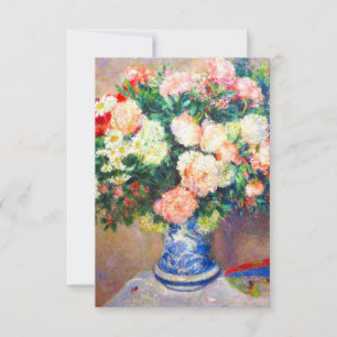 Bouquet von Chrysanthema und ein japanischer Fan Dankeskarte