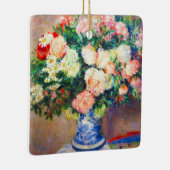 Bouquet von Chrysanthema und ein japanischer Fan Keramikornament (Rechts)