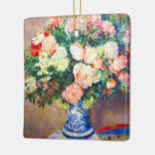 Bouquet von Chrysanthema und ein japanischer Fan Keramikornament (Links)