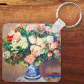 Bouquet von Chrysanthema und ein japanischer Fan Schlüsselanhänger (Rückseite)