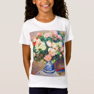 Bouquet von Chrysanthema und ein japanischer Fan T-Shirt