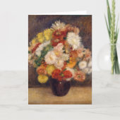 Bouquet von Chrysanthemen | Renoir Karte (Vorderseite)