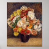 Bouquet von Chrysanthemen | Renoir Poster (Vorne)
