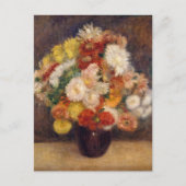 Bouquet von Chrysanthemen | Renoir Postkarte (Vorderseite)