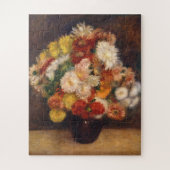 Bouquet von Chrysanthemums Renoir Puzzle (Vertikal)
