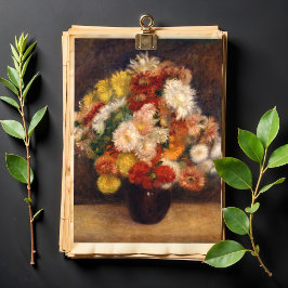Bouquet von Chrysanthemums Renoir Seidenpapier