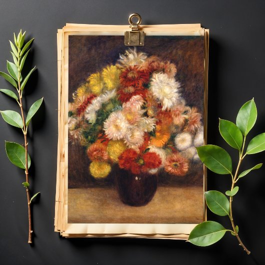 Bouquet von Chrysanthemums Renoir Seidenpapier
