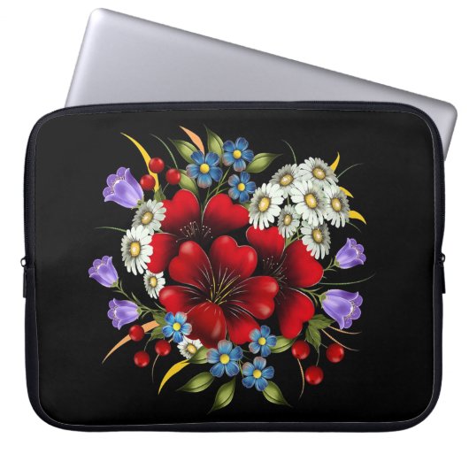 Bouquet von Frühlingsblumen Laptopschutzhülle (Vorderseite)