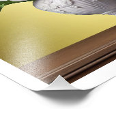 Bouquet von Frühlingsdümmeln Hyacinths Holztisch Fotodruck (Ecke)