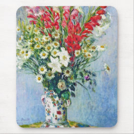 Bouquet von Gadiolas Lilies und Dasies Claude Mone Mousepad