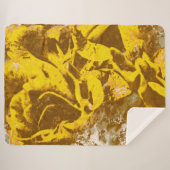 Bouquet von Gelben Rosen Wasserfarbe Sherpadecke (Vorderseite (Horizontal))