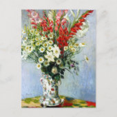 Bouquet von Gladiolus Lilies Daisies Claude Monet Postkarte (Vorderseite)