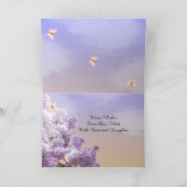 Bouquet von Lilacs Geburtskarte Karte (Innenseite)