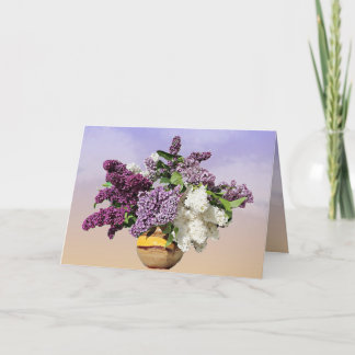 Bouquet von Lilacs Geburtskarte Karte
