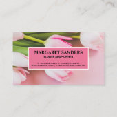 Bouquet von rosa Tulips | Florist Visitenkarte (Rückseite)